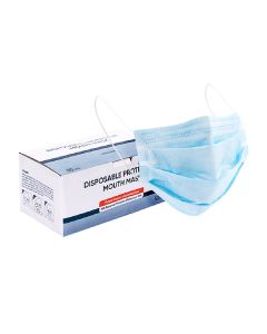 Maskë fytyre njëpërdorimshe, Miniso, polipropilen dhe filtër, 9.5x17 cm, e kaltër, 50 copë