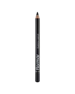 Eyebrow pencil with brush 403 Ashy, Flormar, plastic and wood, 11.4 g, dark gray, 1 piece