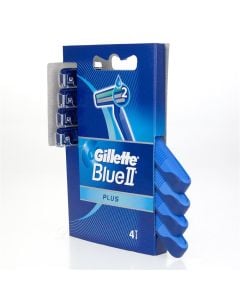 Blue 2 men's disposable razor blade, Gillette, plastic and stainless steel, 22x9 cm, blue, 4 pieces