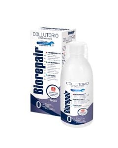 Mouthwash 3 in 1, Biorepair, plastic, 500 ml, white and blue, 1 piece