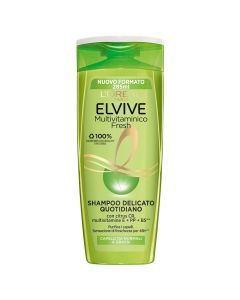 Shampo rigjeneruese për flokët Multivitamin Fresh Elvive, L'Oreal, plastikë, 285 ml, e gjelbër, 1 copë