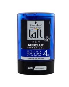 Xhel për stilimin e flokëve për meshkuj, Absolut 04, Taft, plastikë, 300 ml, blu, 1 copë