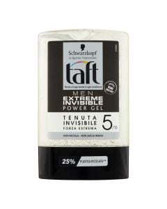 Xhel për stilimin e flokëve për meshkuj, Extreme Invisible 05, Taft, plastikë, 300 ml, e bardhë dhe e zezë, 1 copë