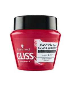 Restorative hair mask Ultimate Color, Gliss, plastic, 300 ml, magenta, 1 piece