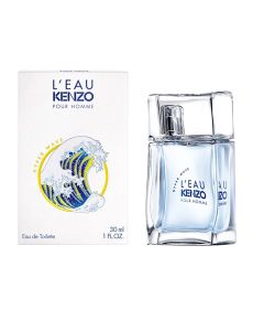Parfum për meshkuj, L'Eau pour Homme Hyper Wave, Kenzo, EDT, qelq, 30 ml, blu dhe e bardhë, 1 copë