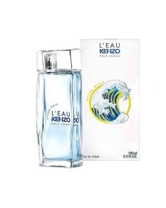 Parfum për meshkuj, L'Eau pour Homme Hyper Wave, Kenzo, EDT, qelq, 100 ml, blu dhe e bardhë, 1 copë