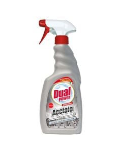 Spray detergent for steel and stainless steel surfaces, Dual Power, plastic, 500 ml, gray, 1 piece