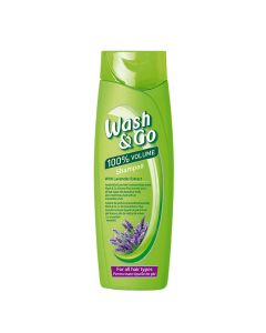 Shampo flokësh për volum, Wash & Go, plastikë, 400 ml, e gjelbër, 1 copë