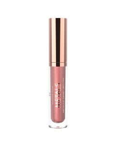 Shkëlqyes për buzët, 02 Pink Nude, Metals Metallic Shine, Golden Rose, plastikë, 4.5 ml, rozë, 1 copë