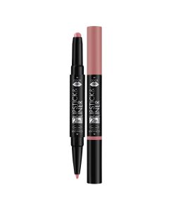 Laps për buzët dhe buzëkuq 2 në 1, 01 Nude, Deborah, plastikë, 1.3 g, rozë, 1 copë