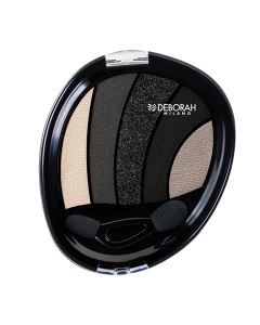 Paletë me 5 hijezues për sytë, 03 Black Smokey, Perfect Smokey, Deborah, plastikë, 5 g, mikse, 1 copë