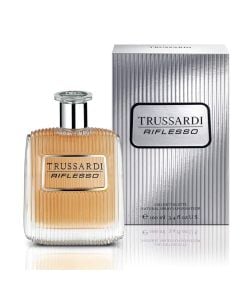 Eau de toilette (EDT) for men, Riflesso, Trussardi, glass, 100 ml, beige, gray and transparent, 1 piece