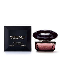 Parfum për femra, Versace, Crystal Noir, EDP, qelq, 50 ml, e zezë, merlot dhe gold, 1 copë