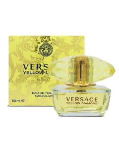Parfum për femra, Versace, Yellow Diamond, EDT, qelq, 50 ml, e verdhë dhe gold, 1 copë