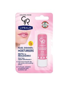 Balsam për buzët, Pearl Shimmer, Golden Rose, plastikë, 5.5 ml, rozë, 1 copë