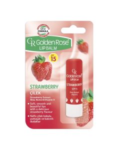 Balsam për buzët, Strawberry, Golden Rose, plastikë, 5.5 ml, e kuqe, 1 copë