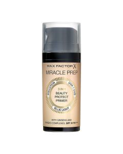Primer korrektues dhe mbrojtës për makeup 3 në 1, Miracle Prep, Max Factor, plastikë, 30 ml, krem, 1 copë