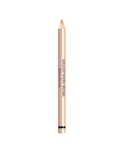 Laps për vetullat, Highlighter, me kapak me krehër, 001 natural glaze, Max Facto X, plastikë dhe dru, 3.5 g, natyrale, 1 copë