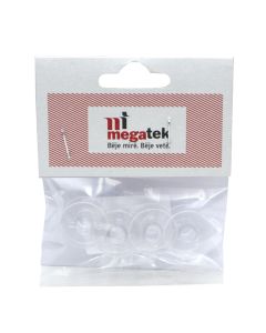 Sewing machine bobbins, plastic, Ø2x1 cm, transparent, 4 pieces, 1 pack