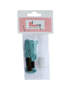 Mouliné thread, cotton, 8.75 yd, turquoise, 1 piece