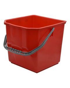 Kovë pastrimi pa shtrydhëse, plastikë, 25 l, gri dhe e kuqe, 1 copë