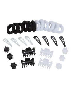 Set of hair accessories, clips, elastic, 30 pieces