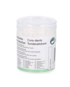 Toothpicks, dental cleaners, 180 pieces, plastic, white