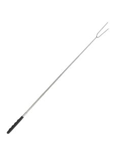 Pirun me zgjatim për barbekju, plastikë dhe metal, 85 cm, e zezë dhe argjend, 1 copë