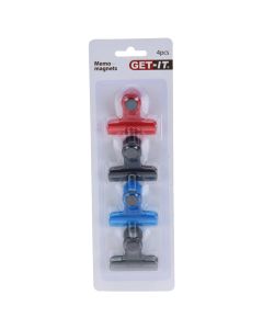 Magnetic paper clips, plastic, 5x4.5x3 cm, 4 cm, mixed