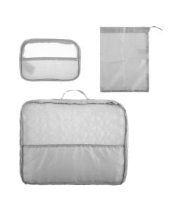 Set me çanta udhëtimi për rroba, Minigo, Miniso, poliestër, 41×31×10 cm, mikse, 3 copë