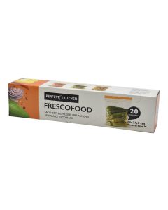 Qese për ruajtje ushqimesh, FrescoFood, plastikë, 24x27.5 cm, transparente, 1 copë