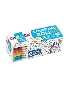 Set për ngjyrosje, për fëmijë, Coloring Roll Under the sea, Carioca, dru dhe letër, 10.8x4x4 cm, mikse, 7 copë