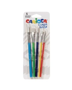 Painting brushes set, for kids, Carioca, wood and nylon, 7x18x0.7 cm, miscellaneous, 5 pieces