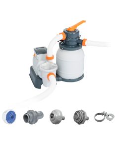 Bestway sand filter pump for swimming pools, water circulation 5.678L / h, sand holding quantity 9kg, inlet / outlet 32 mm