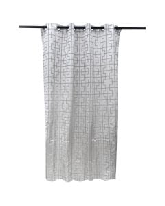 Perde me unaza, poliestër, floriri, 135 x 260 cm