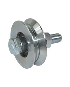 Rollers with bolt V shape, metalic, 70mm