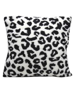 Decorative pillow, polyester, natural + black, 50x50 cm