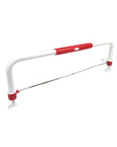 Cake cuter, metal+plastik, white, 32x16 cm