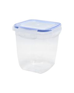 Enë ushqimi, me kapak, Cook&Lock, PP/Silikon, transparente/kaltër, 1100 ml