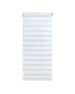 Grilë zebra, poliestër / kasë plastike, e bardhë, 80x175 cm