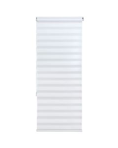Grilë zebra, poliestër / kasë plastike, e bardhë, 91x240 cm