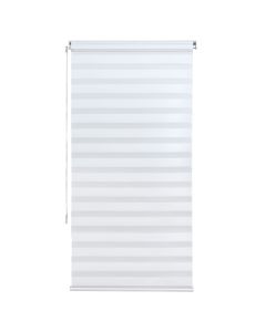 Grilë zebra, poliestër / kasë plastike, e bardhë, 100x220 cm