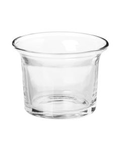 Candle holder, glass, transparent, dia. 6. 2xH4. 6cm