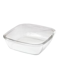 MARINEX square casserole, glass, transparent, 730ml / 16.6x16.6x5.4 cm