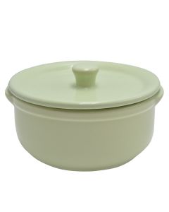Casserole with lid, ceramic, green, Dia.14 cm / 600cc