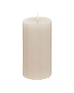Candle, paraffin, taupe, dia.6.8xH14cm