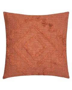 Decorative pillow Inca, terra cota, polyester, 40x40 cm
