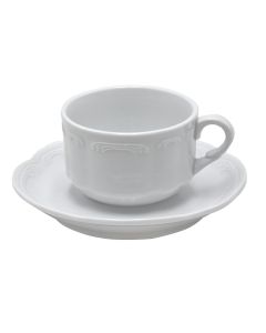 Set filxhan kapuçino V.Wienna (PK 4), porcelan, e bardhë, 245 cc