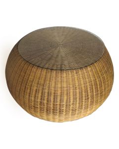Tavolinë Ciawi, ratan natyral, kafe Dia.80xH45 cm