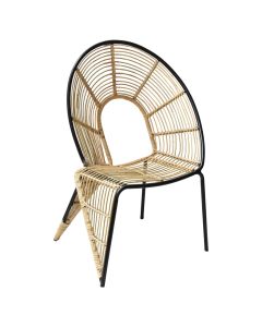 Karrige Iron, ratan natyral+metal, kafe, 60x70xH90 cm